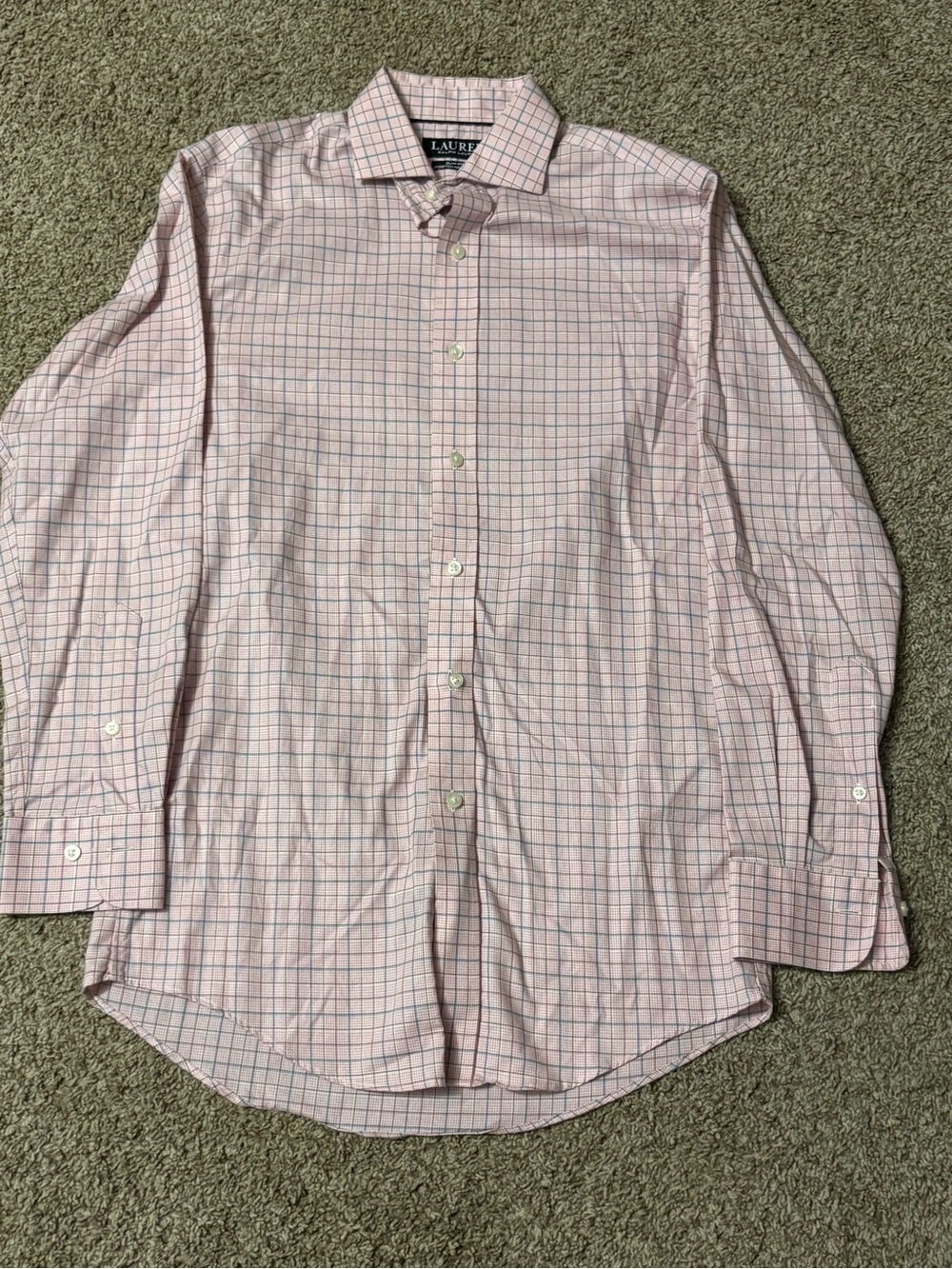 Ralph Lauren Pink Windowpane Dress Shirt